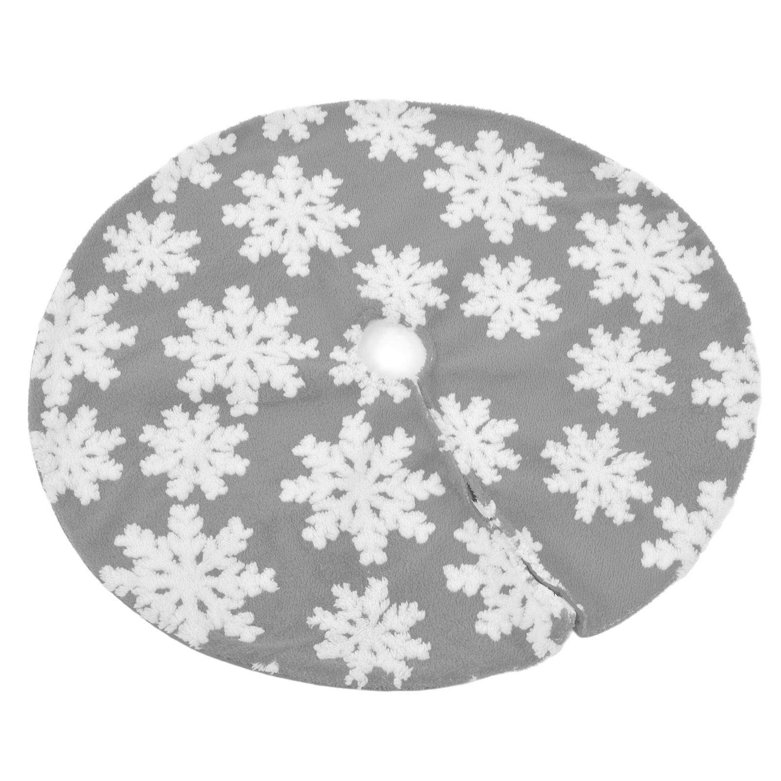 Christmas Tree Skirt Cute Snowflake Patterns Reused Beautiful Practical Christmas Tree Decorations for Decor Background78cm — image 3