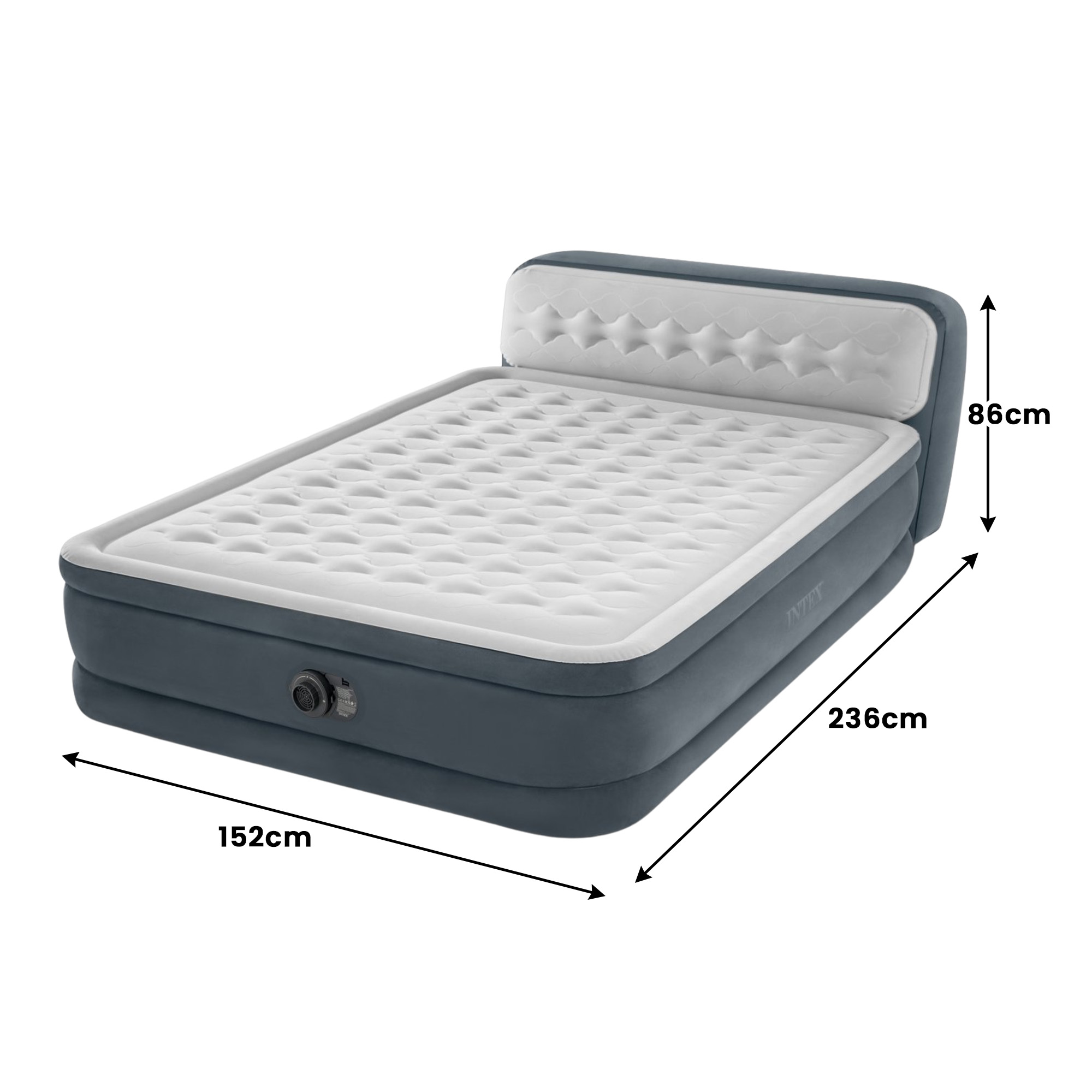 Intex Dura-beam Deluxe Ultra Plush Headboard Air Mattress - Queen โ image 3