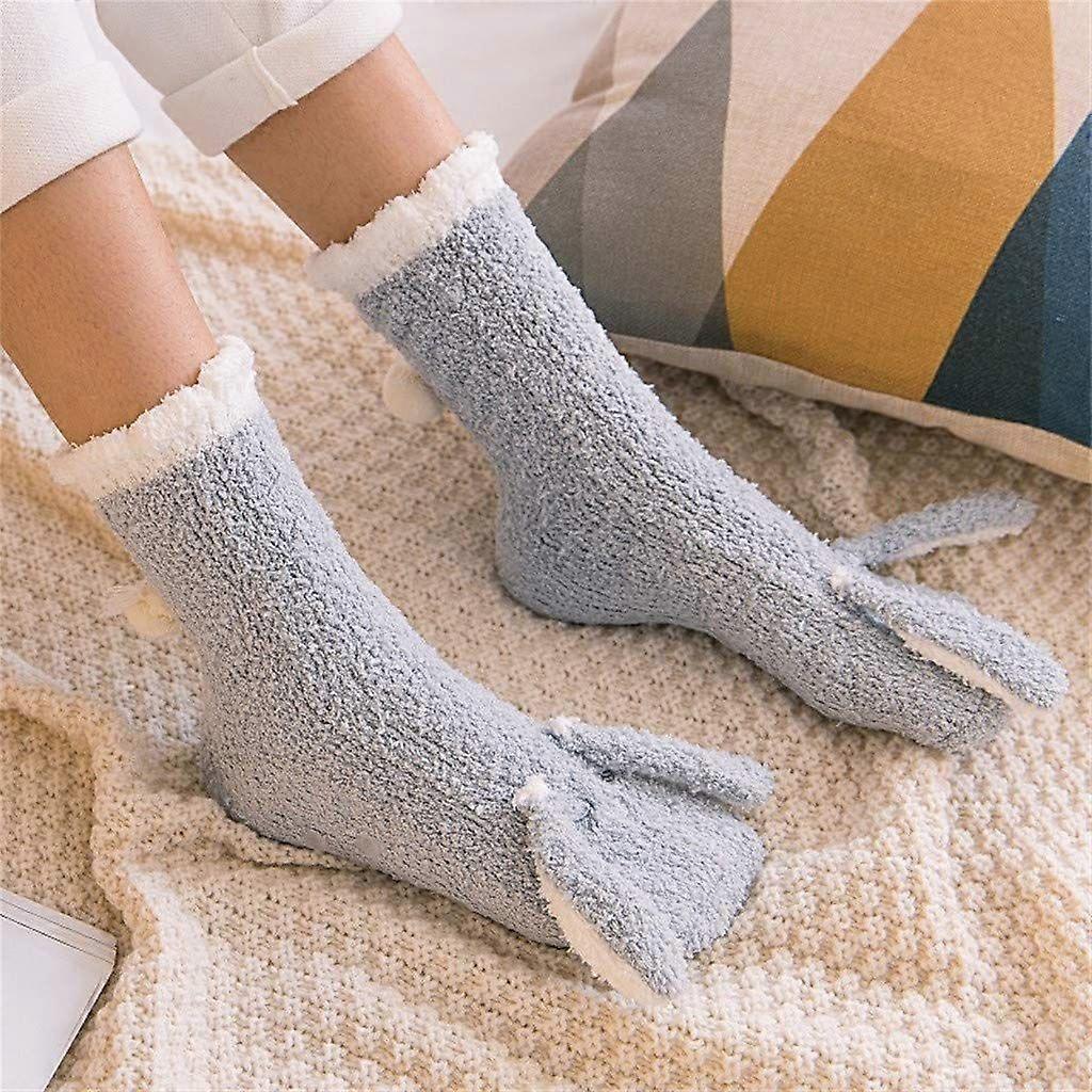 Thick Plush Coral Velvet Fluffy Sleeping Socks for Winter Home Wear - Women โ image 3