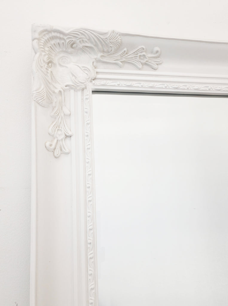 French Provincial Ornate Mirror - WHITE - X Large 100cm x 190cm — image 5