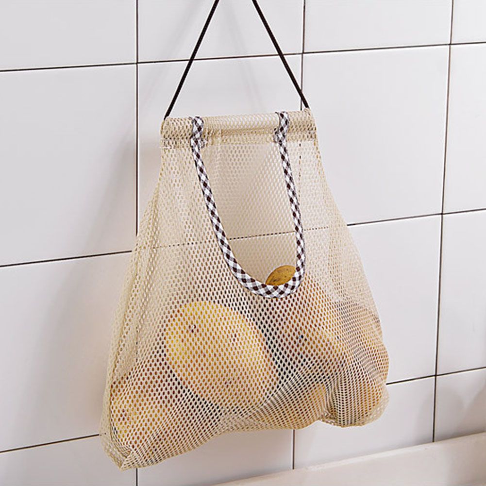 3Pcs Fruit Hanging Mesh Storage Bags for Potatoes Onions Vegetables Reusable Net Storage Tote Bags โ image 6