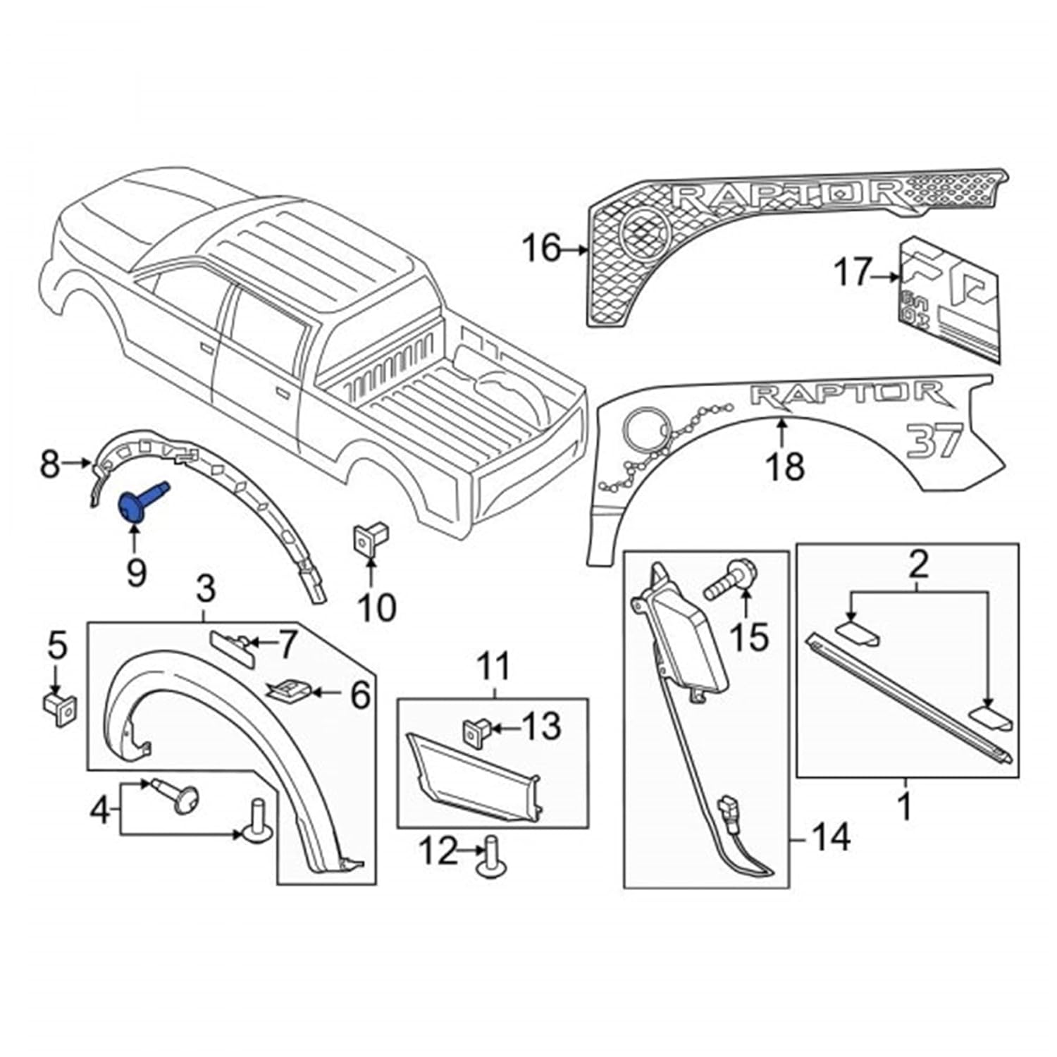 Rexka 25 pcs Fender Liner Bumper Cover Splash Shield Wheelhouse Liner Bolt Screw Compatible with GM 11570498 Chevrolet Camaro Colorado Corvette Cruze Equinox — image 6