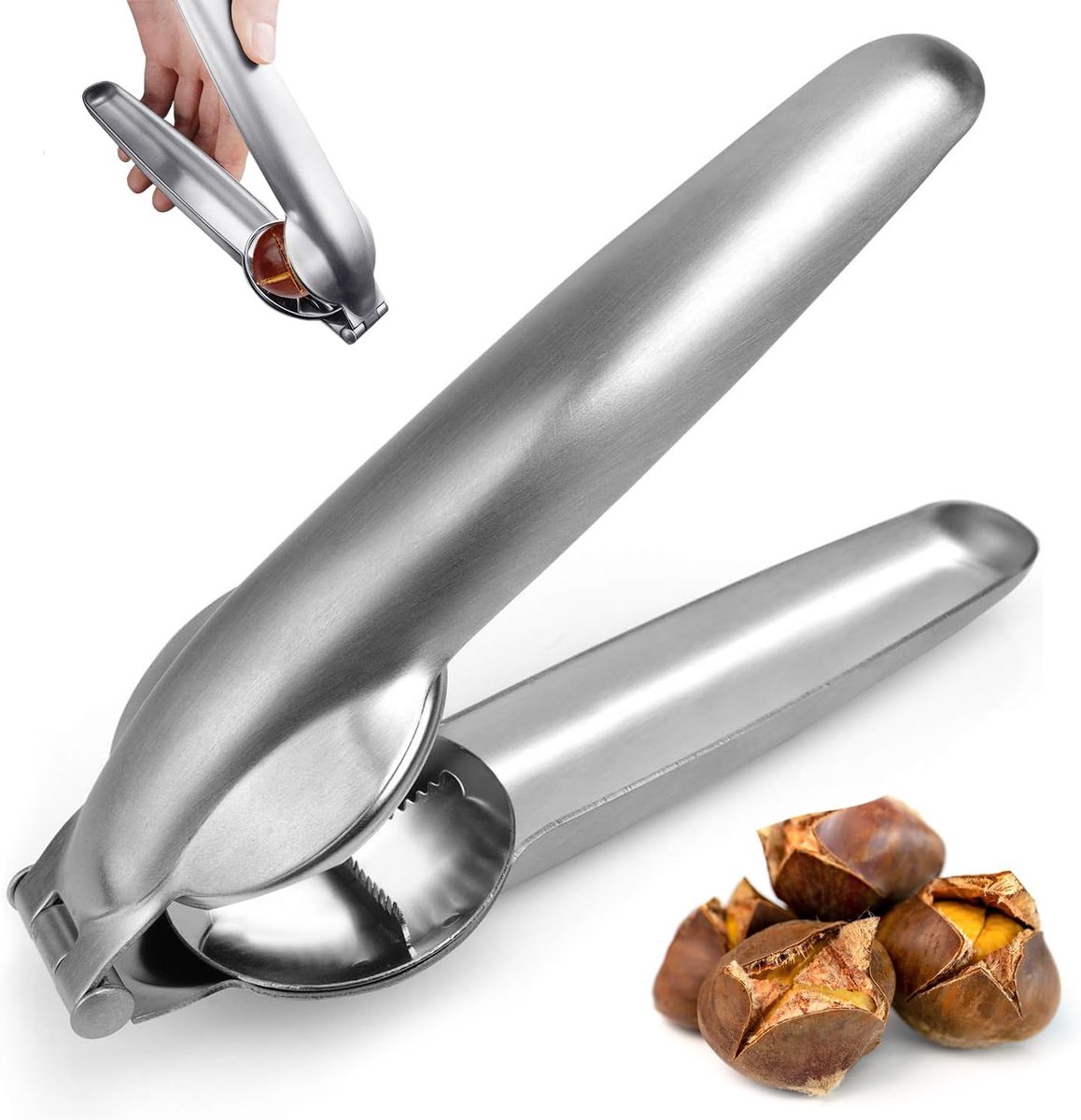 Chestnut opener - Nutcracker - Chestnut clip - Dried fruit opener - chestnut tongs - chestnut cutter - nutcracker tongs - nutcracker - manual chestnut cracker