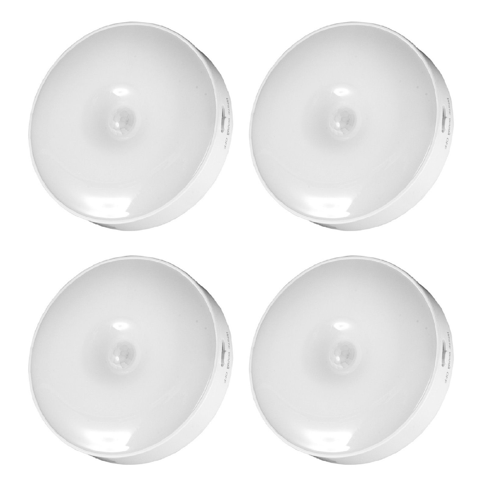 4Pcs Motion Sensor Night Light Rechargeable LED Lamp Auto On Off Warm White Lighting for Home — image 3
