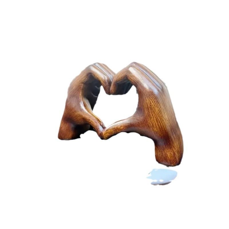 Heart Hands, Heart Hands Statue, Aesthetic Modern Love Statue, Heart Hands Ornament, Boho Home Decor Resin Accessories for Bedroom Living Room Bookshelf Table