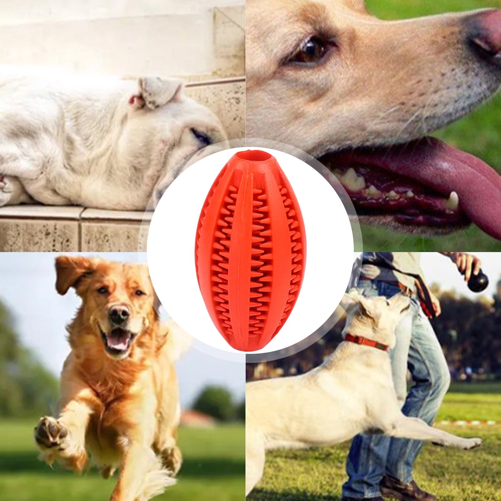 Pet Toy Ball Dog Puzzle Toy 1 Pack Interactive Dog Toys for Dispensing Puppy Toys for Teething Puppy for Teeth/Slow Feeder/Iq Training/Playing, Yellow Red — image 6