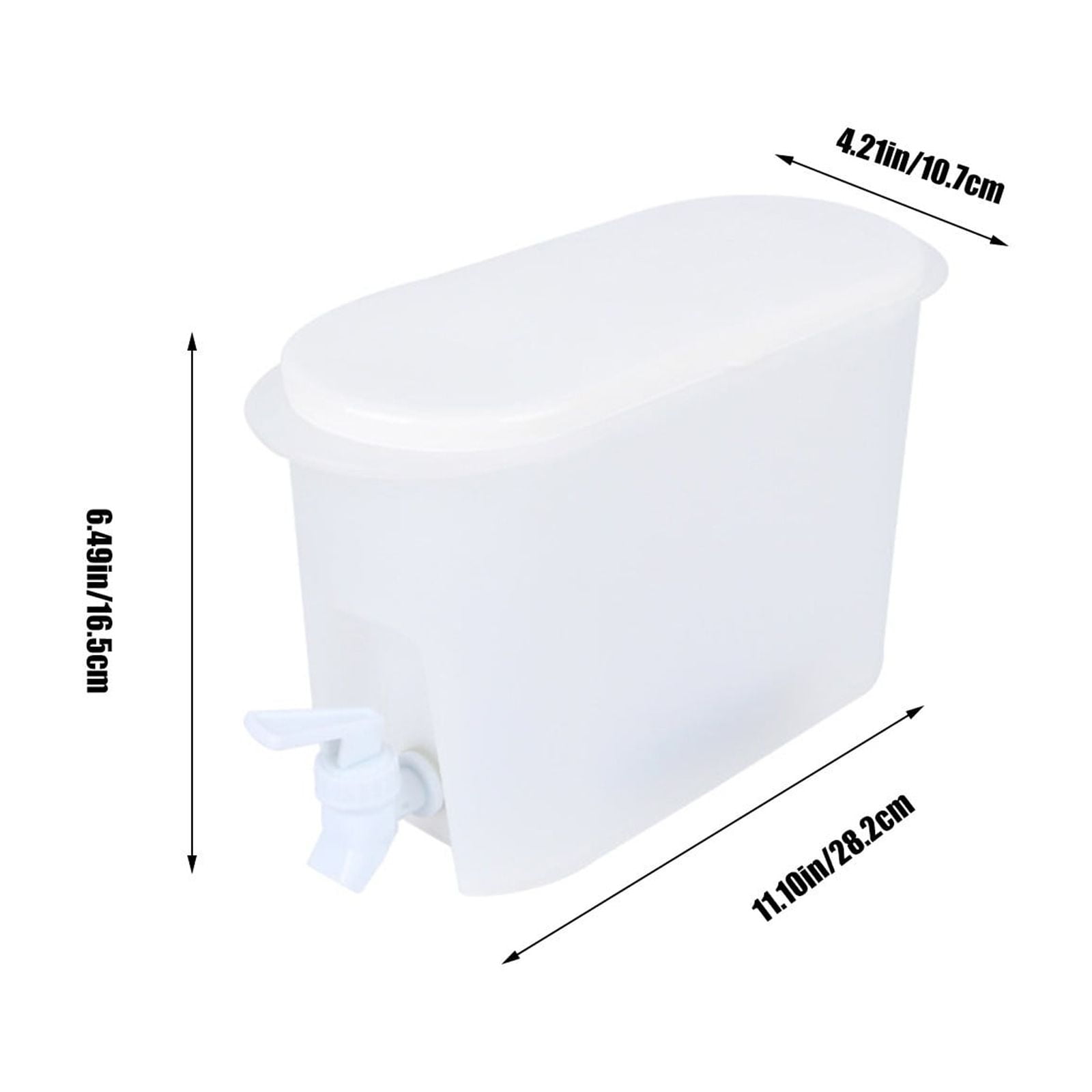 Beverage Drink Dispenser for Fridge, Plastic Beverage Dispenser with Spigot, Juice Container Sealed, Cold Hot Drink Jug for Christmas Party Supplies, Outdoor — image 3