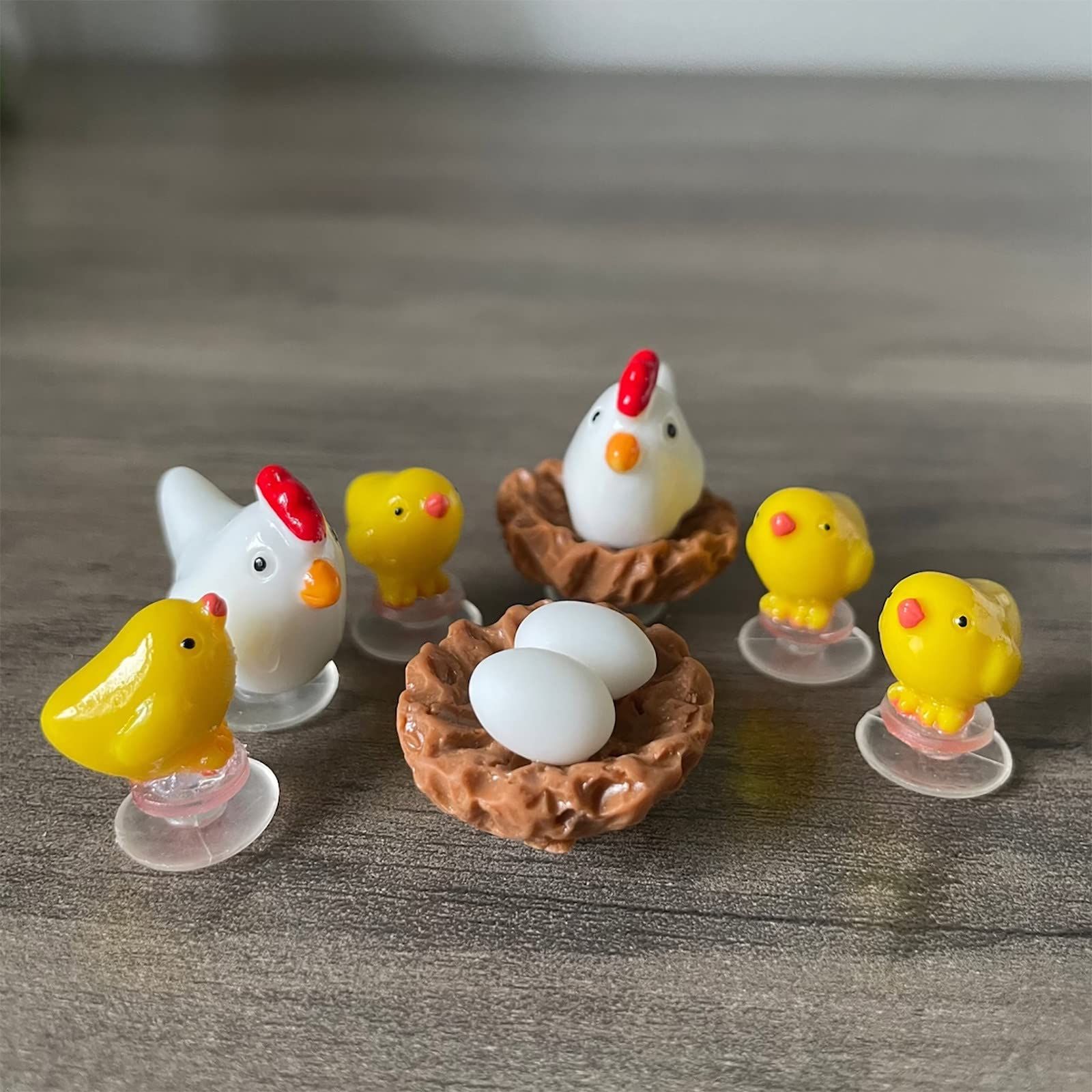 8 PCS Cute 3D Chicken Hole DIY Matching Shoe Decoration, Decorations for crocs, Creative Manual Shoe Accessories Trend
