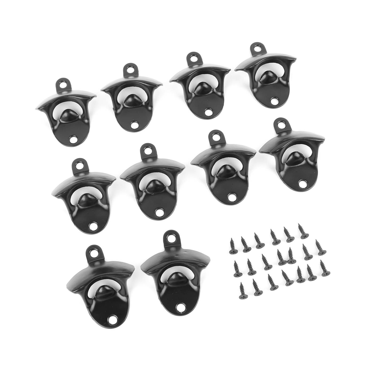 10Pcs Black Beer Bottle Opener Bar Beer Soda Bottle Cap Opener for Restaurant Camping Home Party — image 5