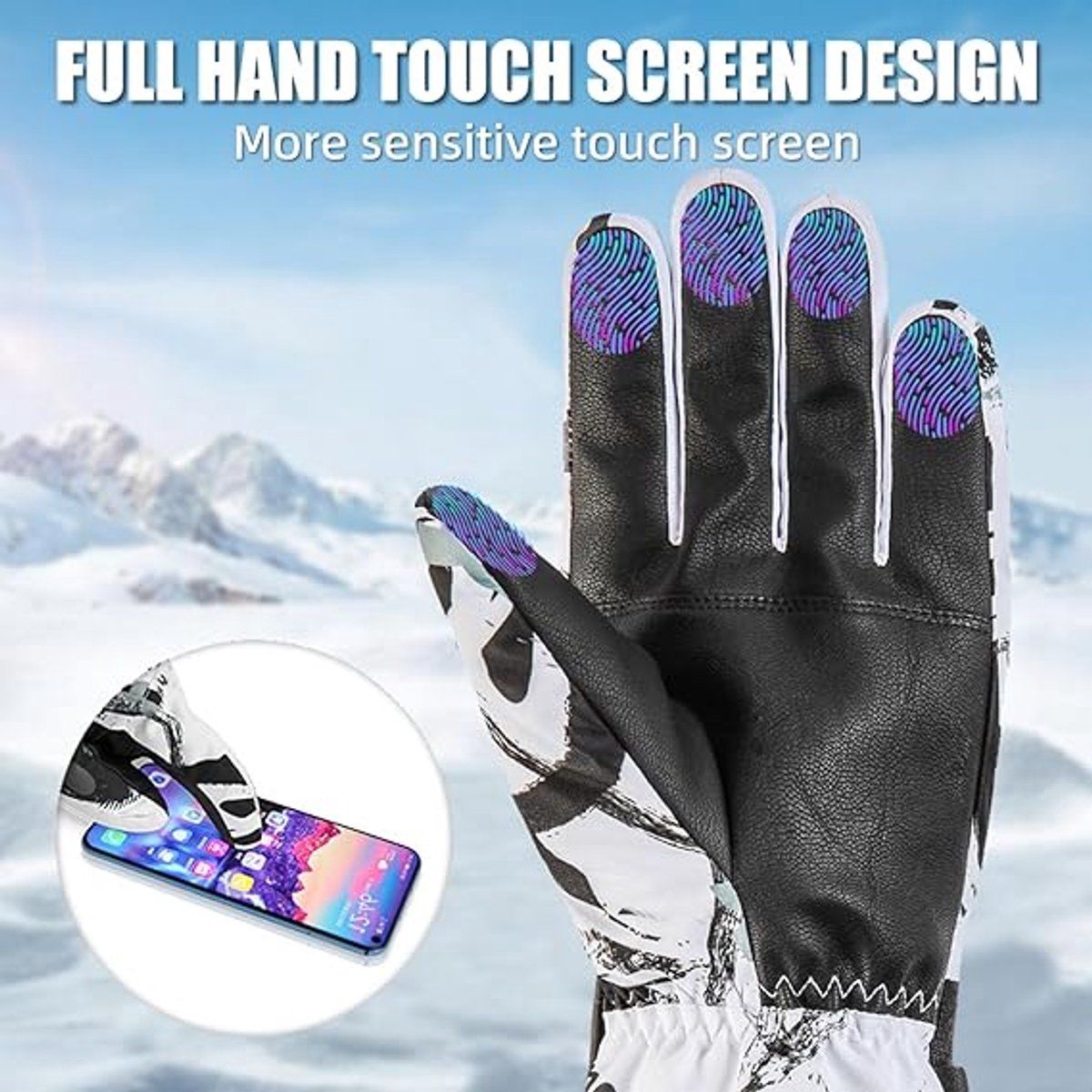 Waterproof ski gloves for women in winter โ image 5