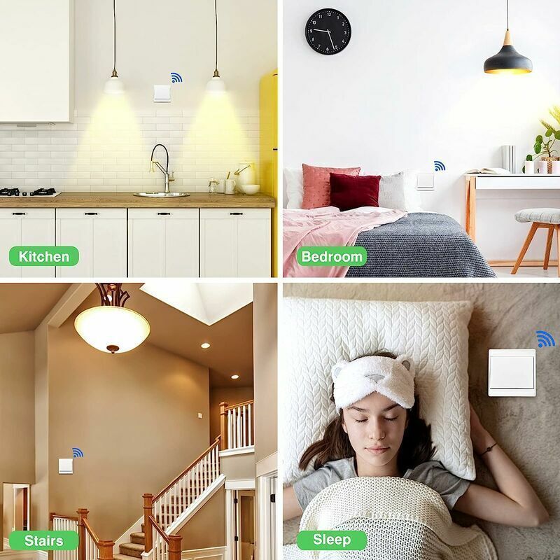 Self Powered Wireless Wall Remote Control Transmitter Waterproof No Battery Switch for Lights and Appliances — image 3