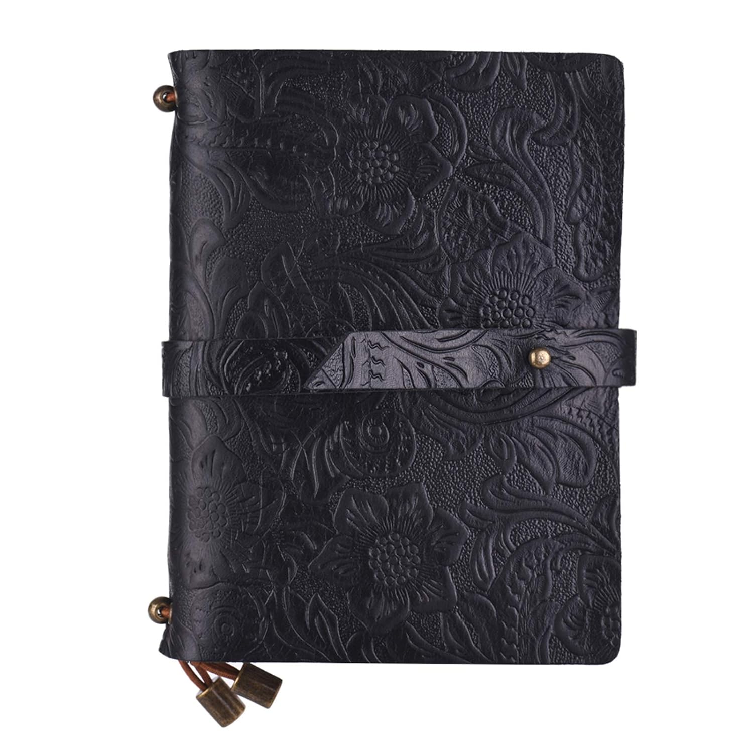 Leather Vintage Embossed Pattern Travel Journal Notebook Lined Blank Grid Paper Diary Refillable Notepad Gift for Men & Women Sketching Writing โ image 2