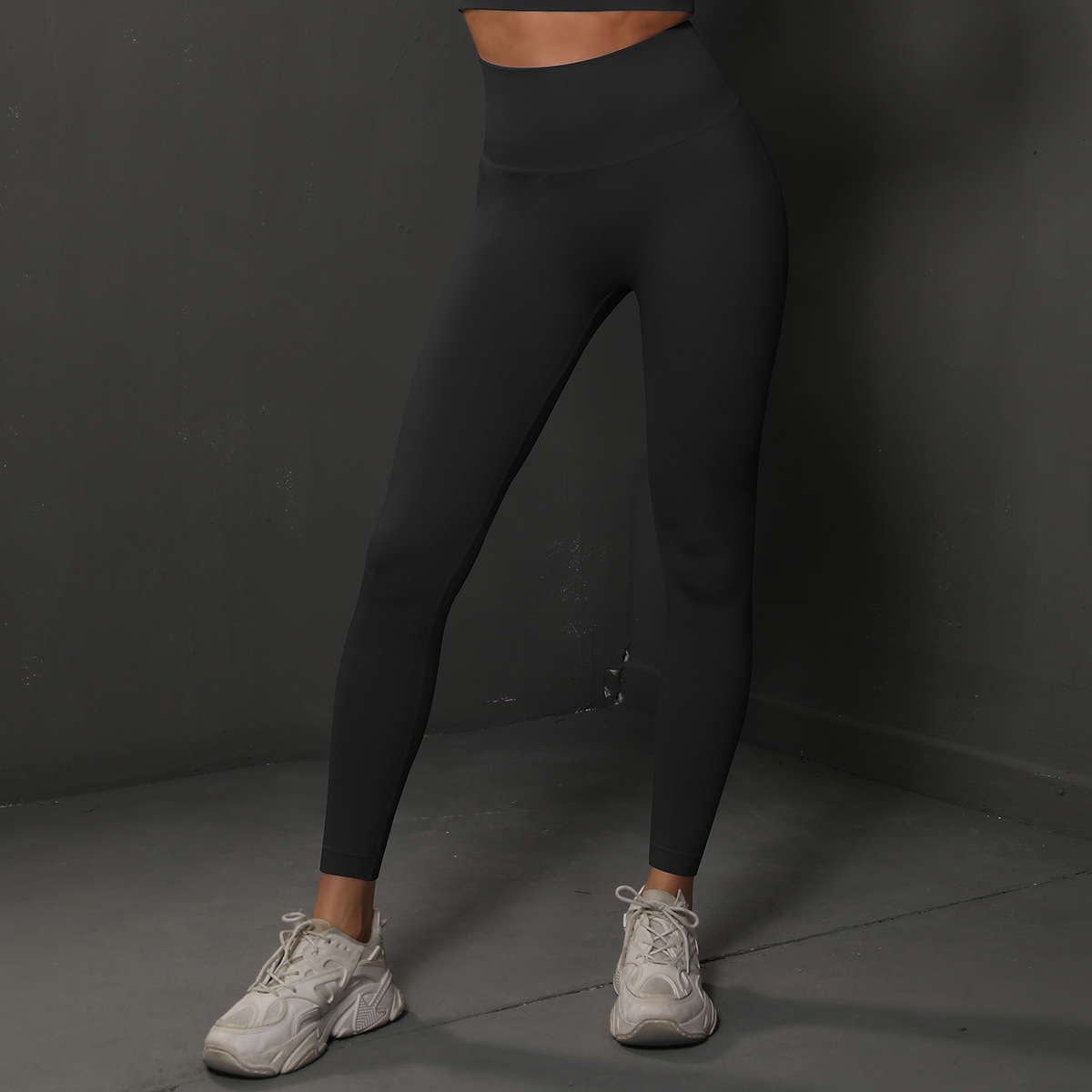 Size L Black Seamless High-Waisted Yoga Pants for Women - Lift Workout Leggings for Running, Gym, and Fitness โ image 2