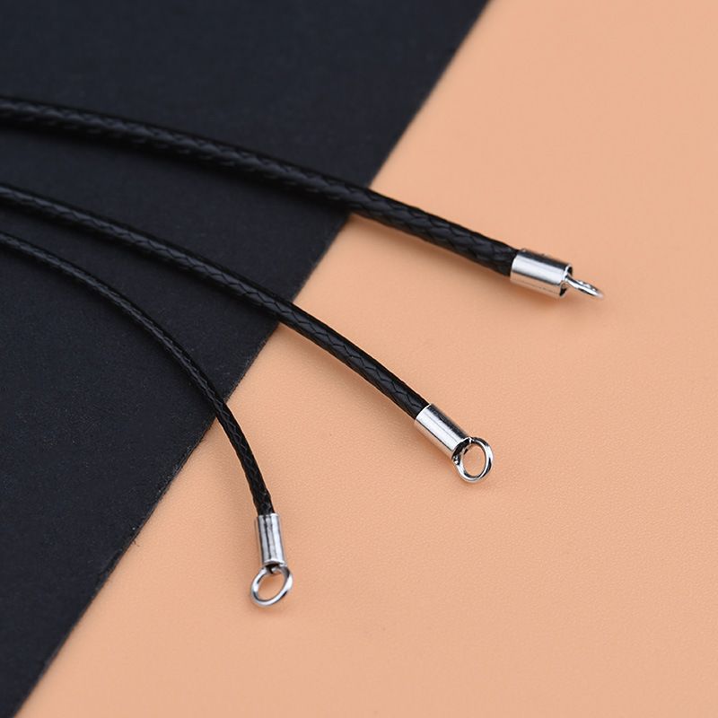 925 Silver Wax Rope Necklace 45cm 2mm/length 50cm — image 4