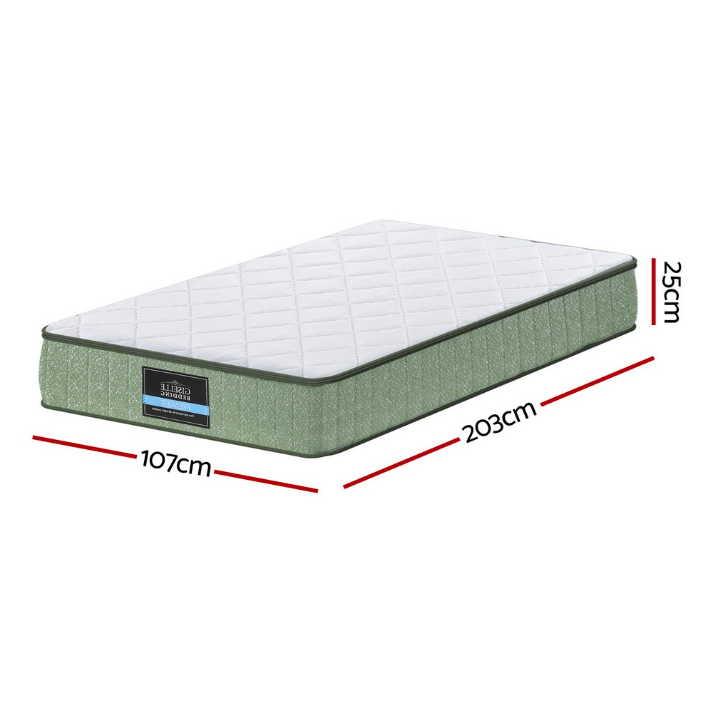 Giselle 25cm Memory Foam Mattress Dual Layer Zipper Cover Cool Charcoal Foam Mattresses King Single โ image 2