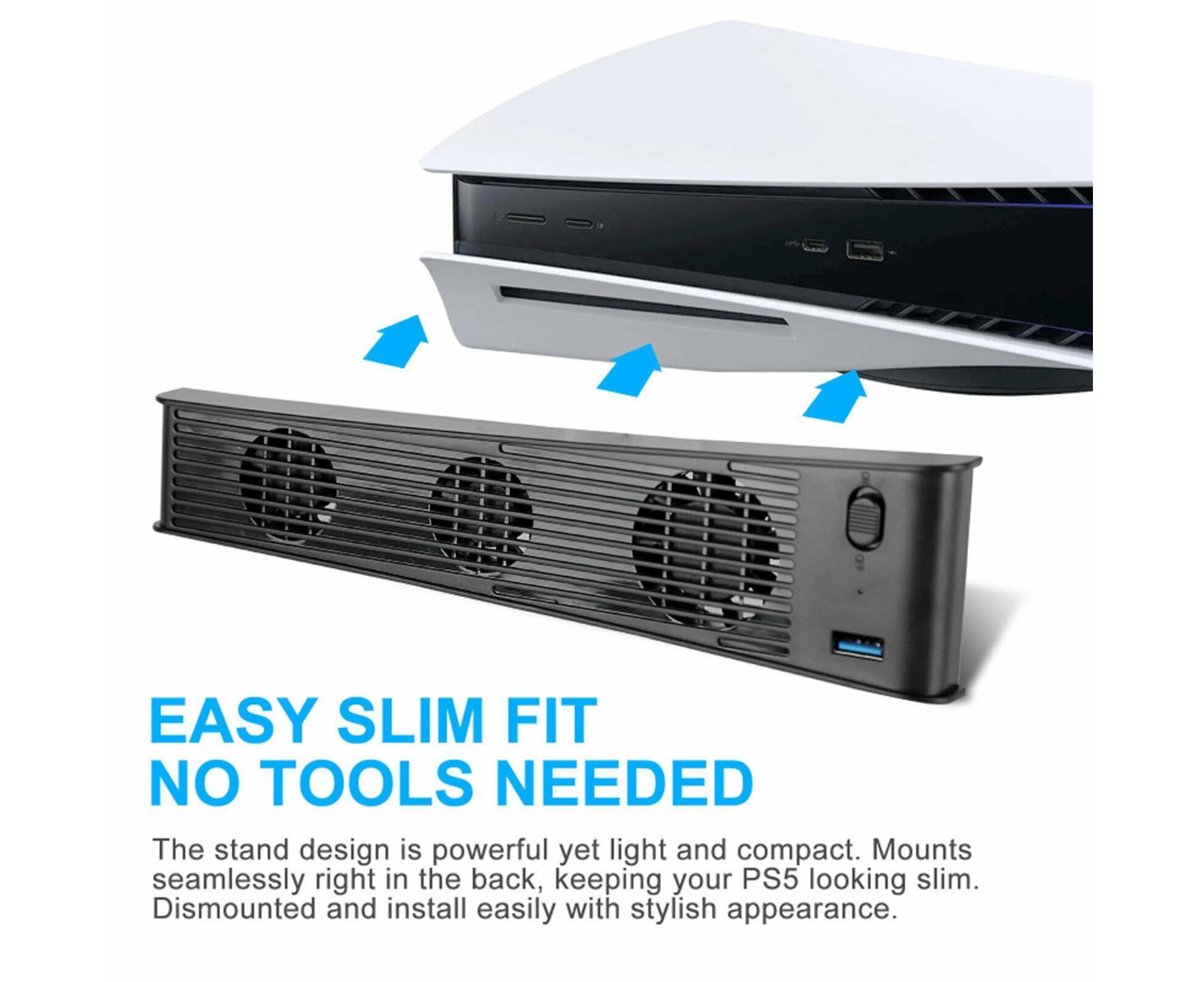 Portable 3 Fans Game Console Cooling Fan Playstation Accessories for PS5 DE/UHD Version Black โ image 4