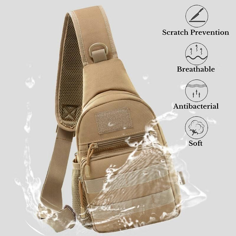 Man Shoulder Backpack Chest Bag Small Sling Cross Body Satchel Bag Outdoor - Camouflage — image 4