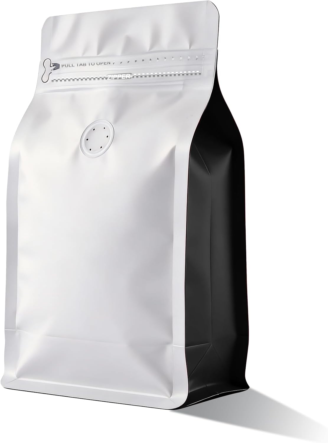 Coffee Bags with Valve(60pcs,16 oz,1 lb) Vented Coffee Beans Packaging Bags High Barrier Aluminumed Foil Flat Bottom Heat Sealed Side Zipper Resealable Storage
