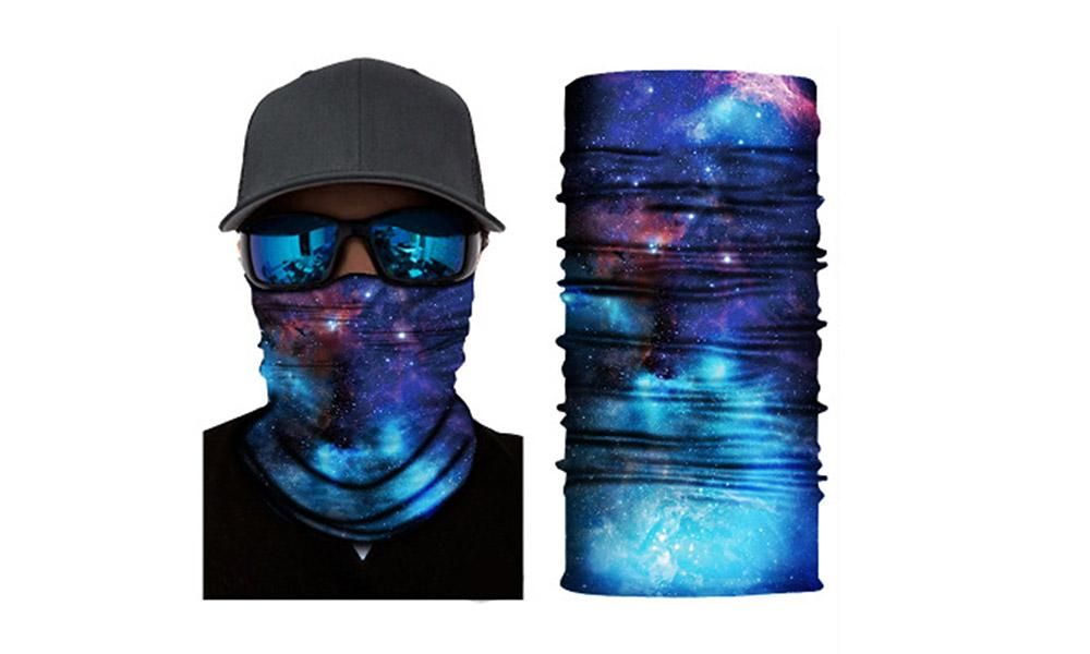 Cycling Mask Neck Tube Warmer Reusable Windproof Scarf UV Resistance Outdoor Sports Washable Face Neck Mask Cover(Navy)