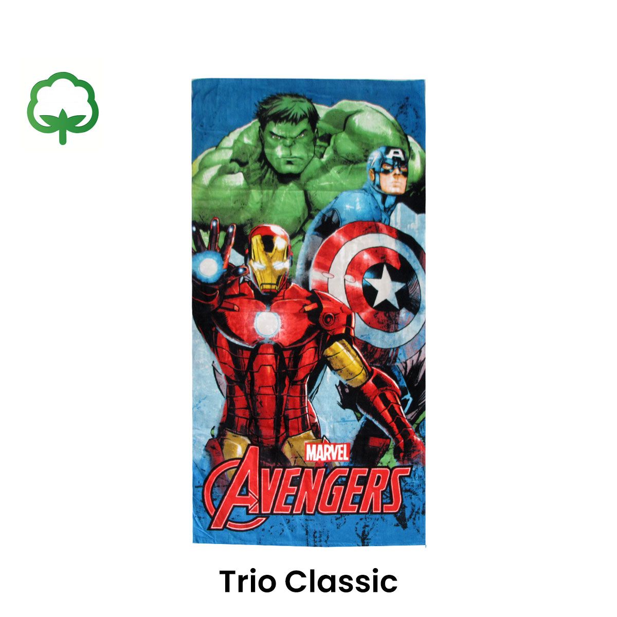 Marvel Avengers Cotton Beach Towel 70 × 140 cm Trio Classic — image 2