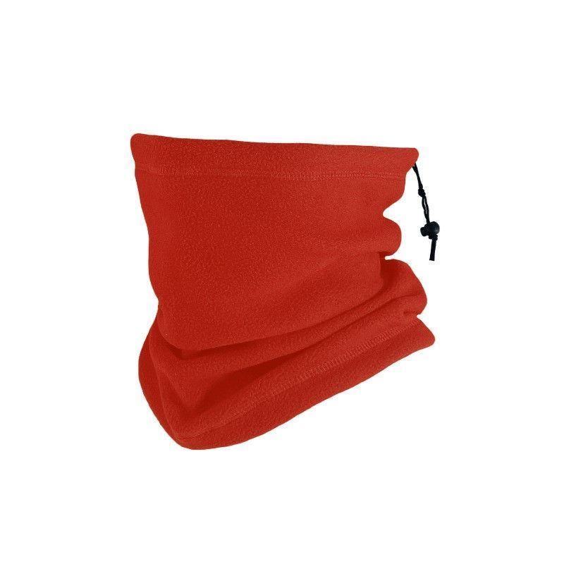 Popular Snow Sport Set Polar Fleece Drawstring Neck Tubes 2 Pcs, Bright Red, Windproof Neck Cover — image 2