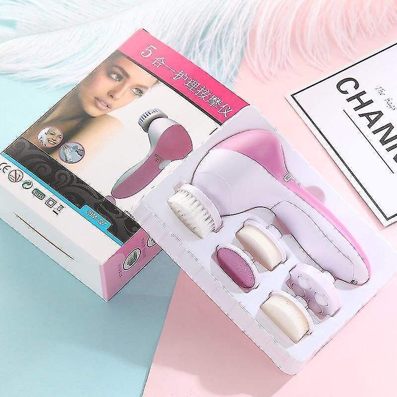Electric Facial Cleaner 5 In 1 Face Cleansing Brush Wash Machine Spa Skin Care Massager Blackhead Cleaning Facial Cleanser Tools — image 5