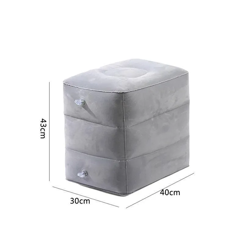 Inflatable Foot Rest Travel Air Pillow Cushion Office Home Leg Footrest Relax β image 3
