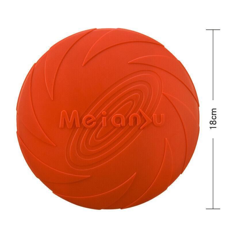 Frisbee Toy for Dogs Outdoor Fetch Training Soft Rubber Pet Flying Disc 18cm - Green — image 4