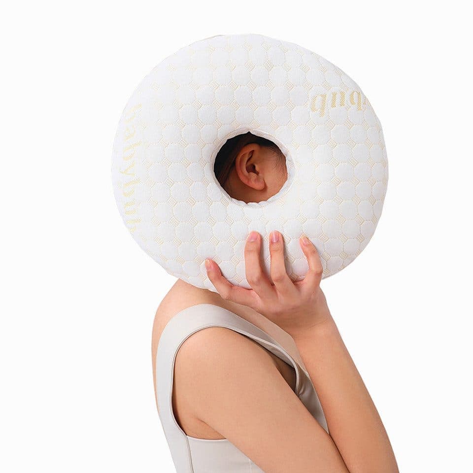 Ergonomic Ear Pillow for Side Sleeping, Relieves Ear Pressure with Perforated Design, Gold