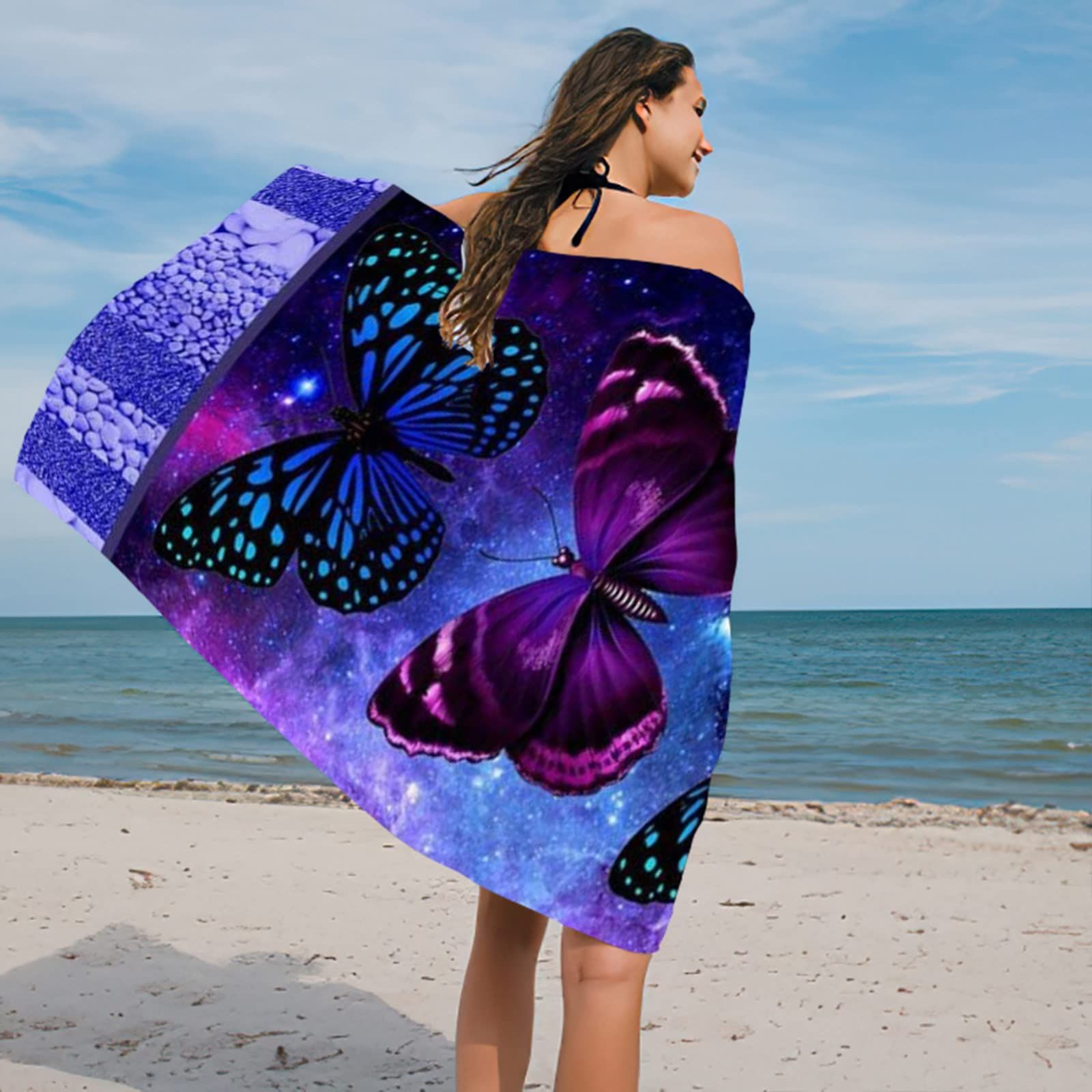 Microfiber Sand Free Beach Towel, Super Absorbent Oversized Large Lightweight Beach Towels for Travel Sports Pool Swimming โ image 5