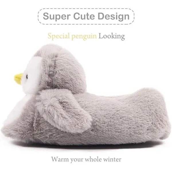 Cute Penguin Plush Slippers for Women, Fun and Cozy Fluffy House Shoes with Soft Cotton Interlayer and Non-Slip Sole, Perfect Gift for US 5-8 — image 5