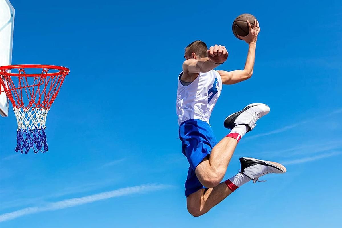Heavy Duty Basketball Net 12 Loops Indoor Outdoor Basketball Replacement Net Anti-tangle โ image 3