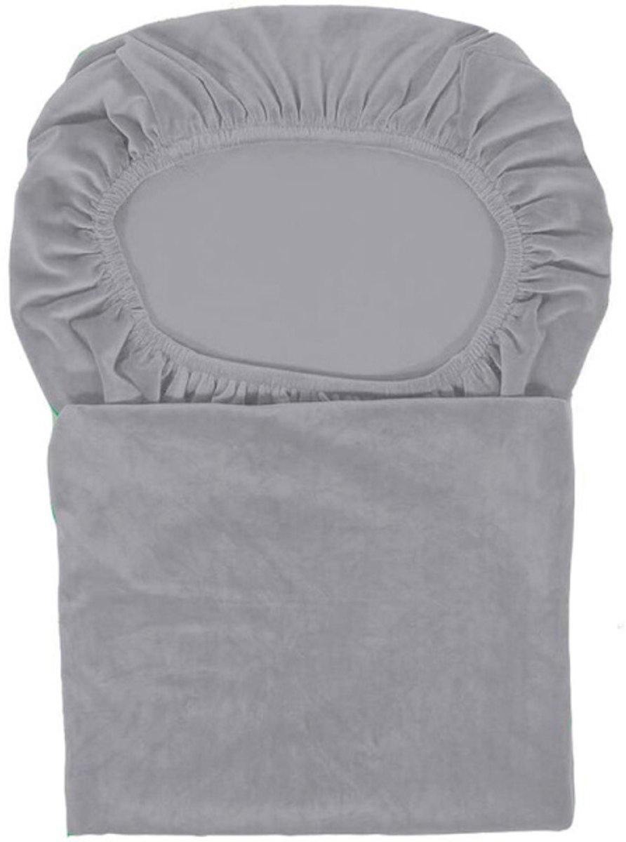 Chair Covers - Set of Velvet Chair Covers - Gray Chair Covers - Stretch Dining Chair Covers - Set of 6 — image 2