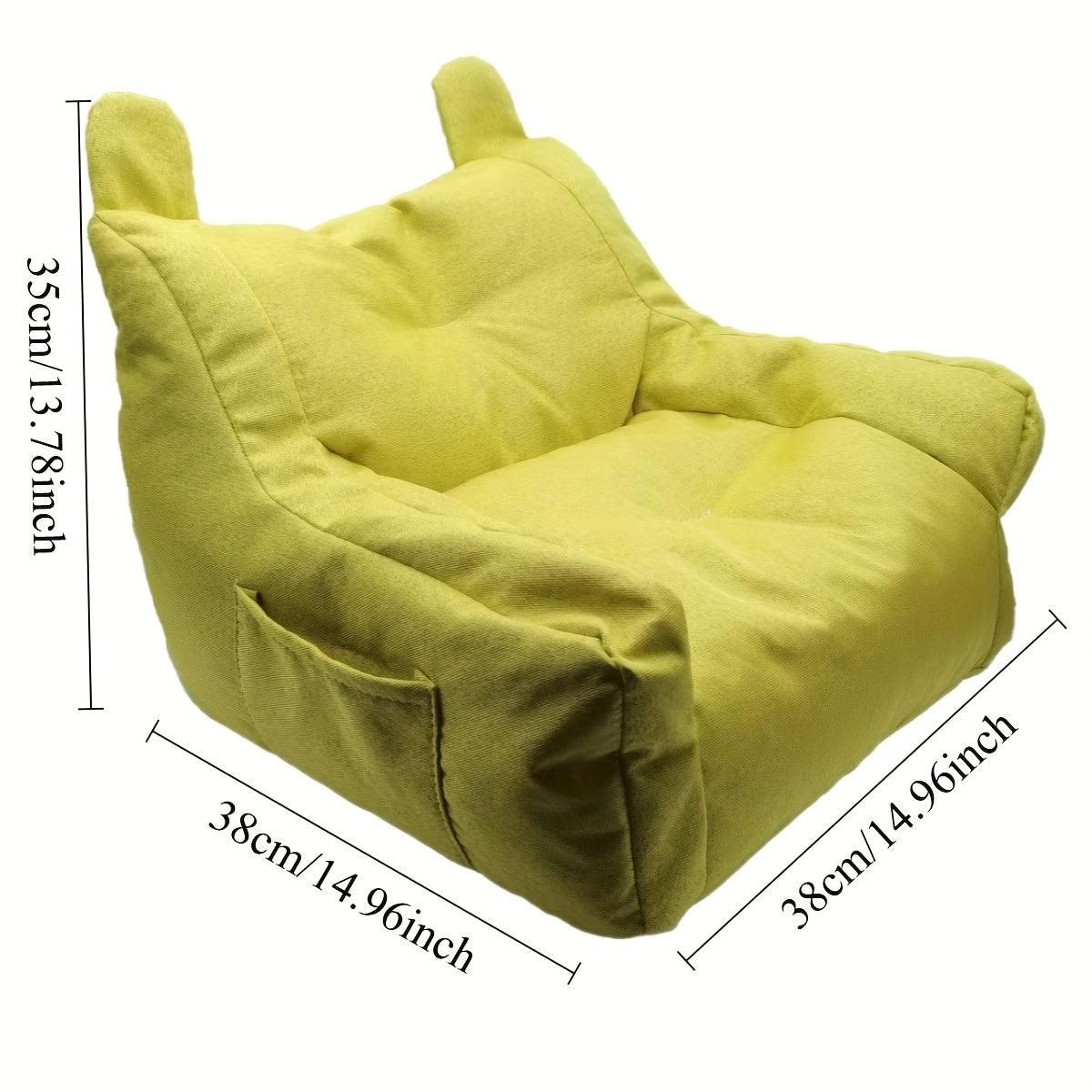 Small Sofa Chair Couch for Living Room Family Pet Furniture Comfortable Seat - Yellow — image 4
