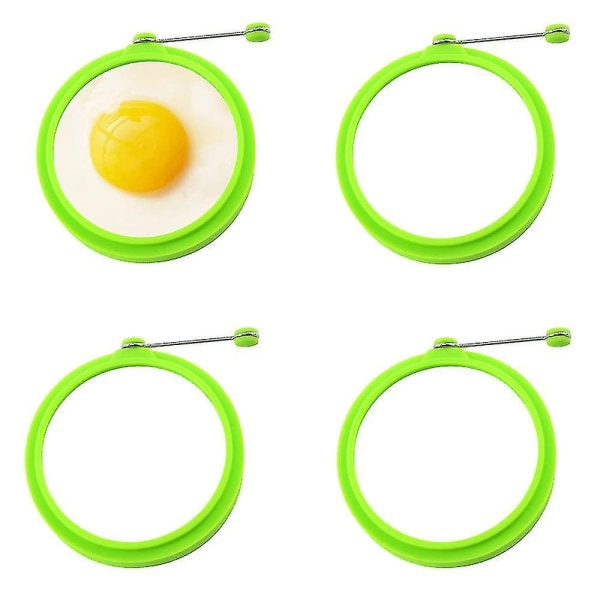 pcs silicone egg ring, egg rings non-stick, egg cooking rings, perfect fried shape or pancake rings — image 3