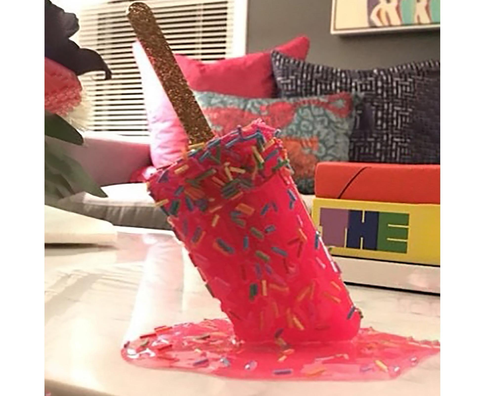 Resin Ornament Artificial Home Decoration DIY Melting Ice Cream Sculpture Art Craft for Table-Red — image 3