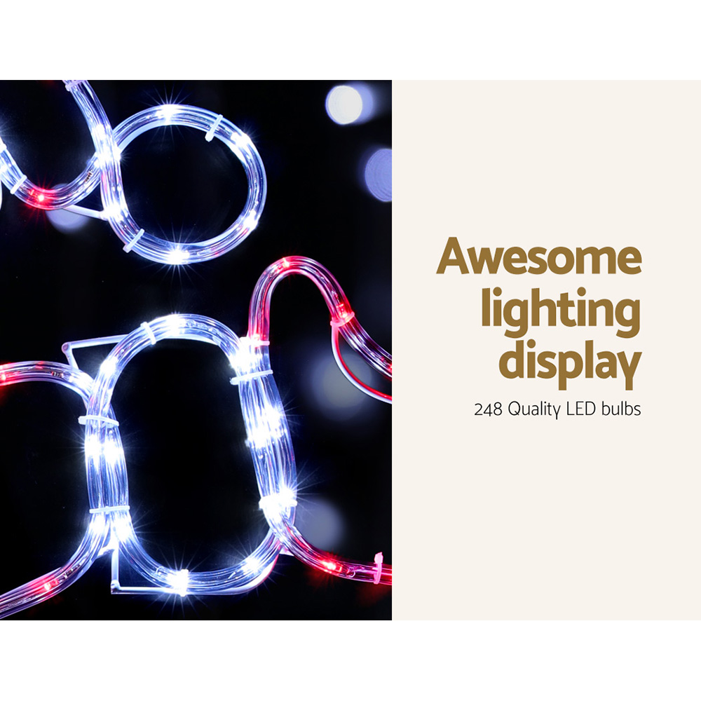 1M Christmas Lights 248 LED Santa Motif Light Decorations Jingle Jollys — image 5