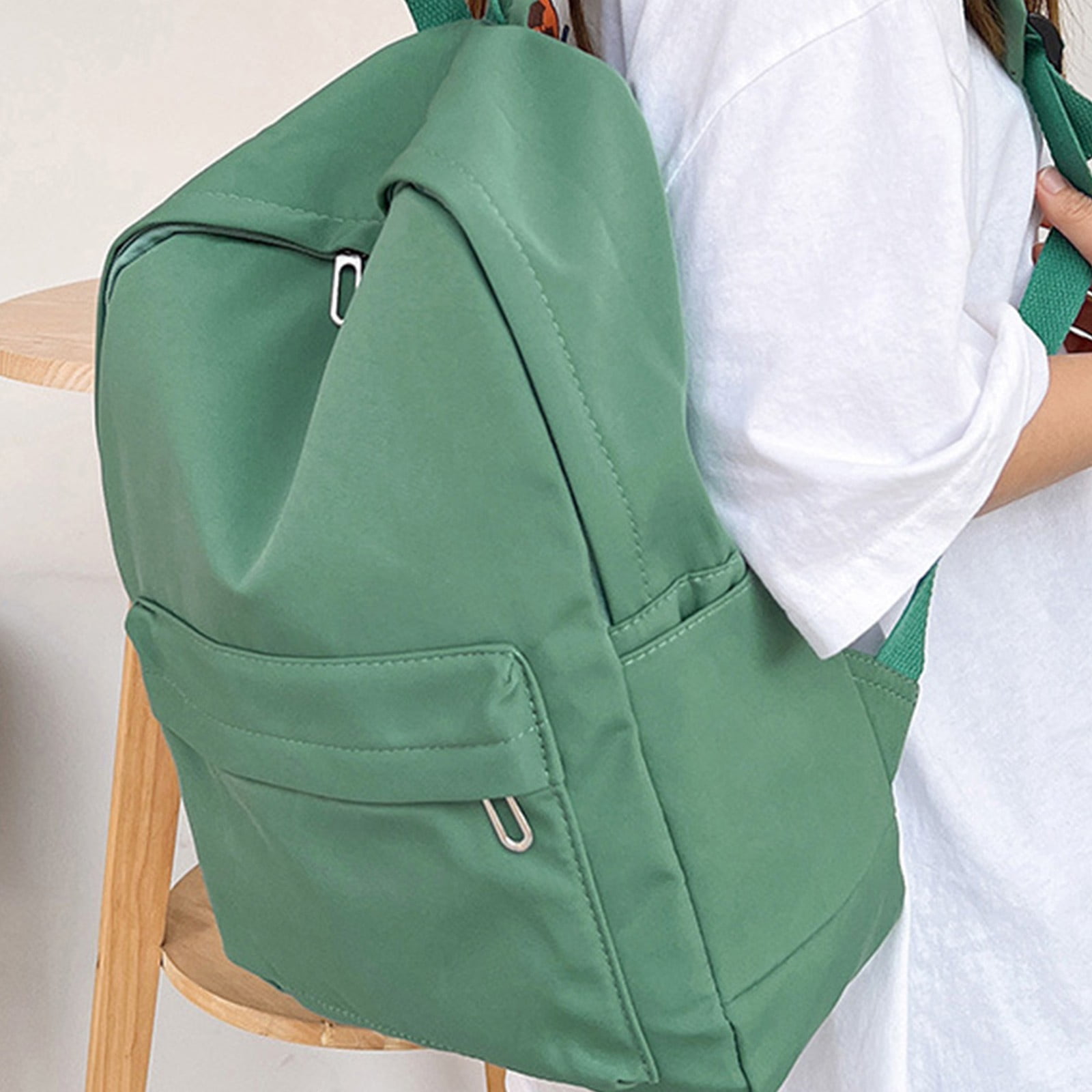1 Piece Travel Backpack, Cute Custom BookBag with Detachable Bear, Travel Backapck for Women, Men Casual Laptop, Green, 21.8 × 27.9 cm — image 2