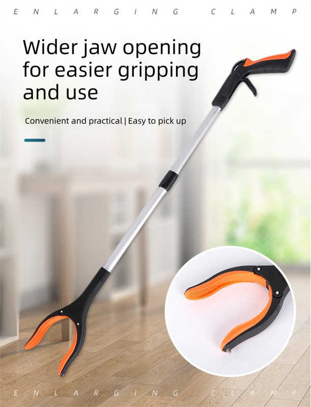 Green and Black Handle Foldable Grabber Reacher Tool - 83cm Aluminium Litter Picker with Magnetic Tip - Lightweight Mobility Aid for Garden & Home — image 6