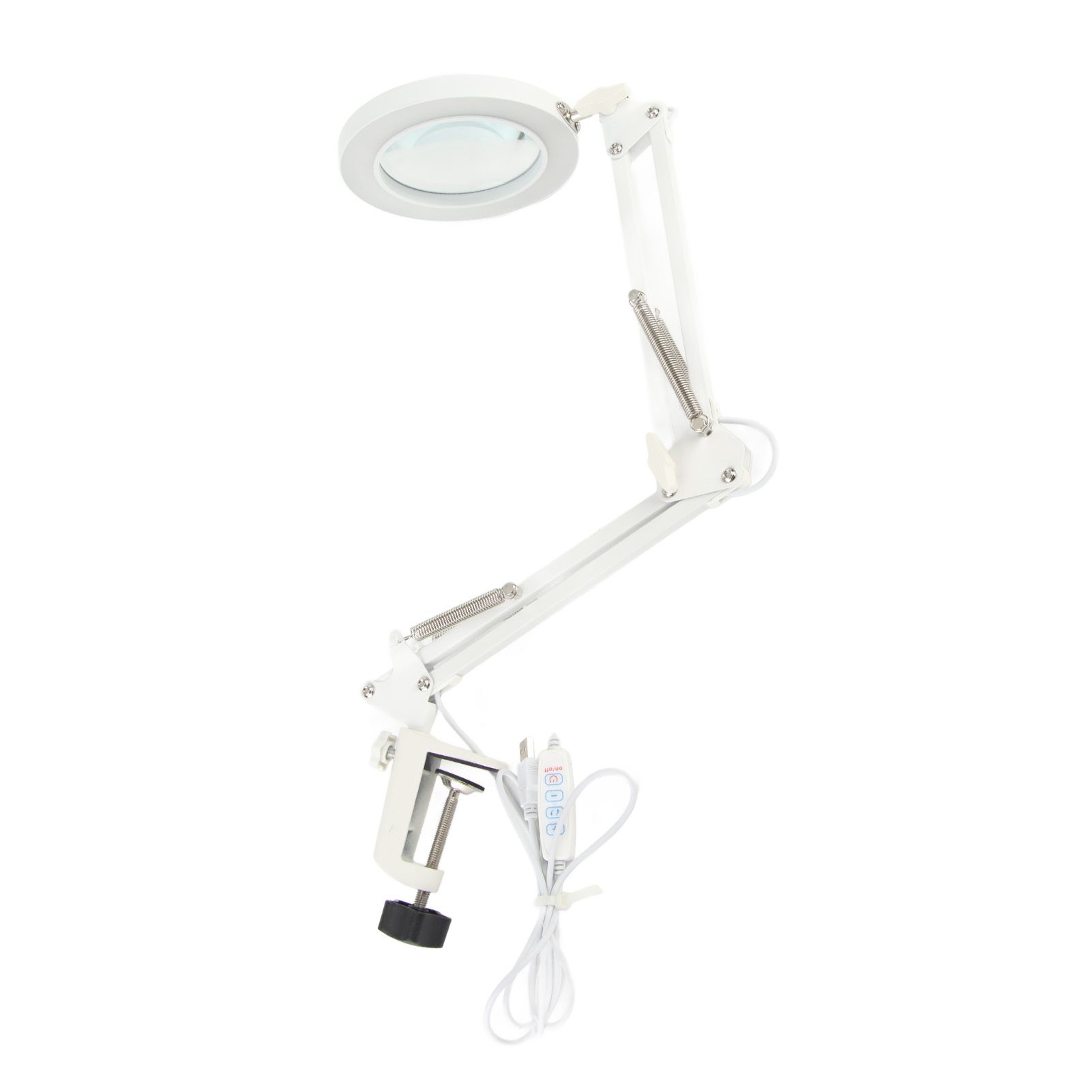 Magnifying Desk Lamp 5X Magnification 72 LED Beads 3 Light Modes Dimmable Lighted Magnifying Glass for Family Office — image 2