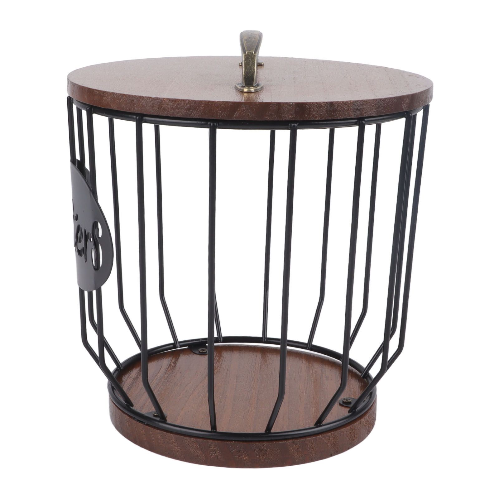 Rustic Coffee Filter Holder with Lid Coffee Filter Storage Container Coffee Pod Holder for Counter Coffee Bar Accessories Decor 0291 F Black โ image 6