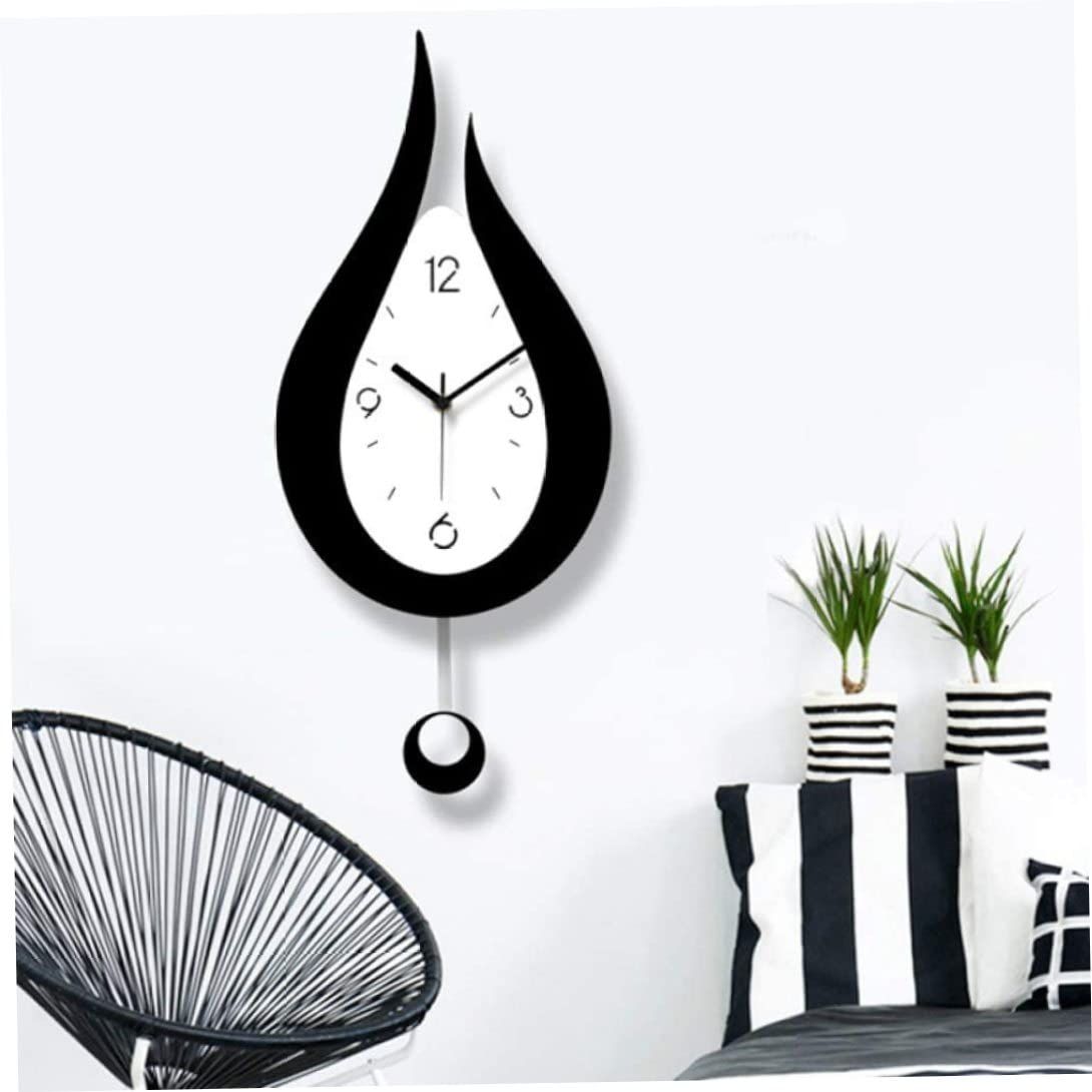 Wall Clock Battery Operated Silent Non-Ticking Wall Clocks,Water Droplet Design Acrylic Swing Wall Clock for Indoor Kitchen — image 4