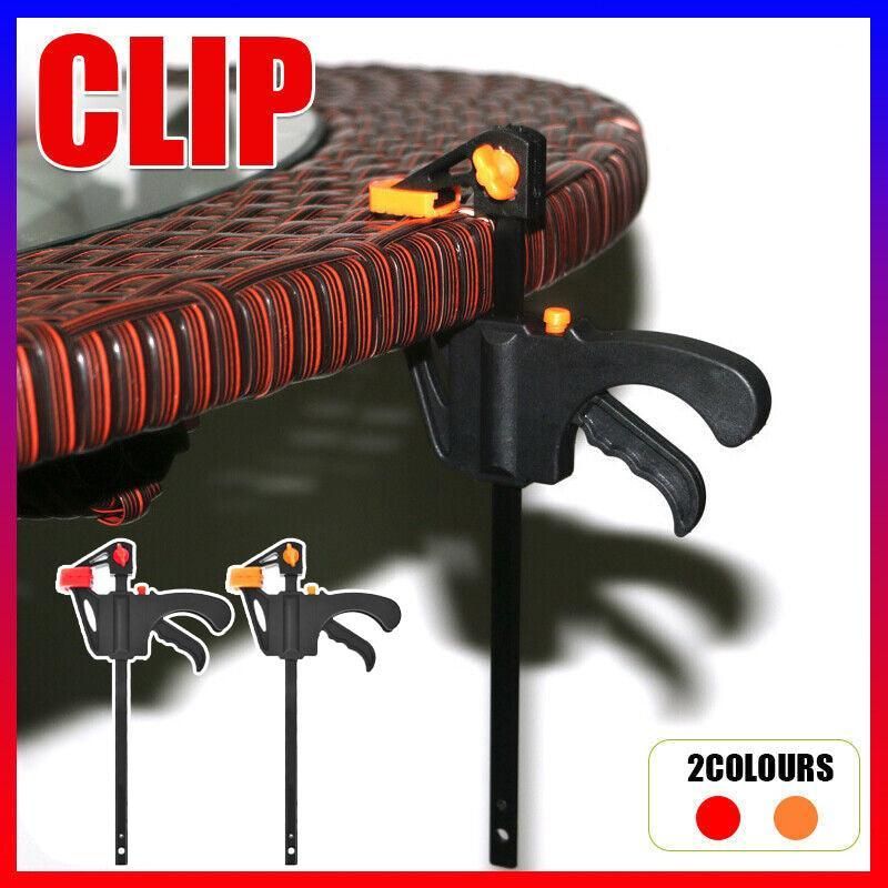 Quick Woodworking Clip Bar Clamp F-Tyle Grip Quick Ratchet Release Squeeze Tools - Orange โ image 2