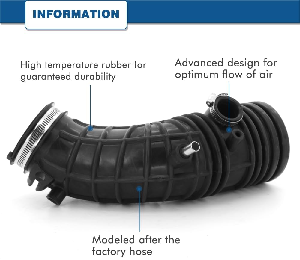 Air Intake Hose Compatible with Honda Accord 2003 2004 2005 2006, 2007 2.4L 17228 RAA A00 17228RAAA00 696-739 — image 5