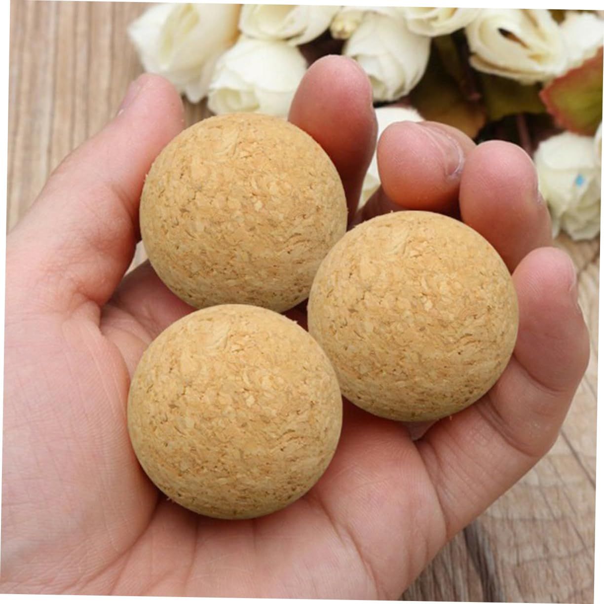 10pcs Wooden Football Mini Soccer Ball Tabletop Accessories Sport Accessories Foosball Balls Replacement Mini โ image 3