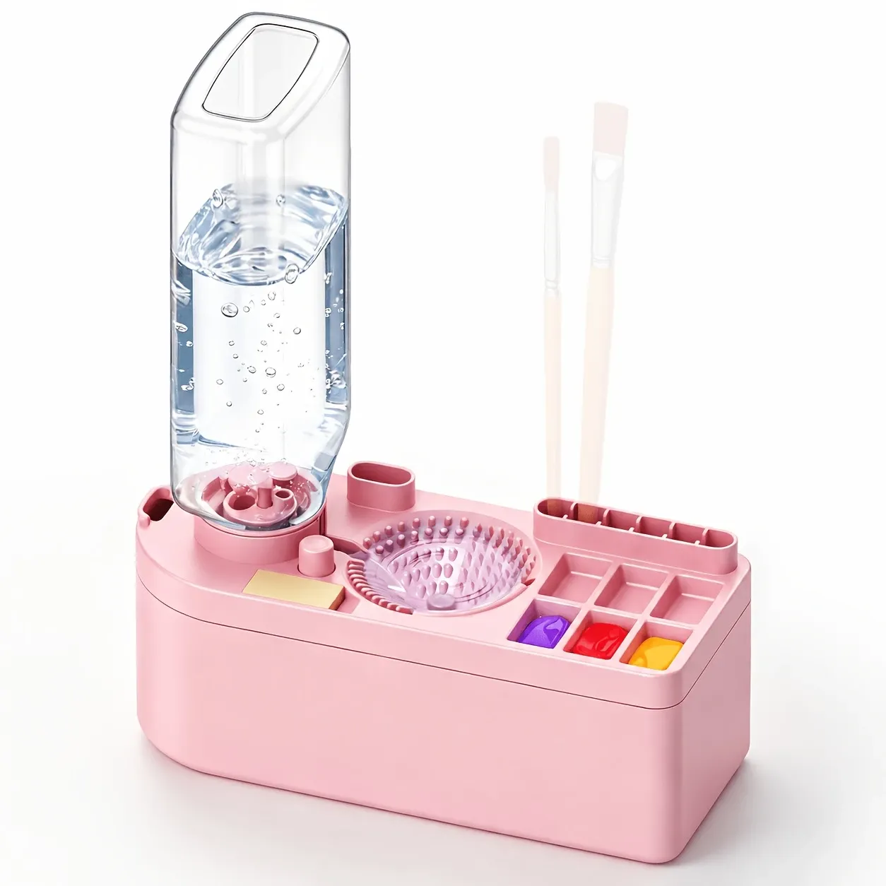 Multi-Functional All-in-One Brush Washer & Storage Box — 450ml Leak-Proof Cleaning Cup + Palette + Brush Slots, Portable & Drop-Resistant. A Must-Have for — image 2