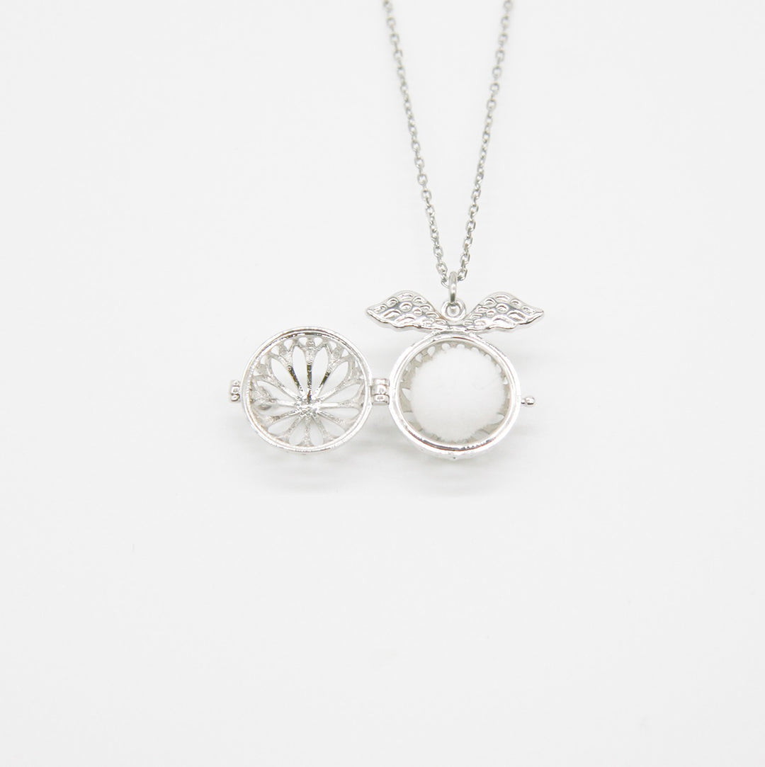 Gift Box - Angel Ball White Gold Aroma Necklace + Purify Oil Blend โ image 4