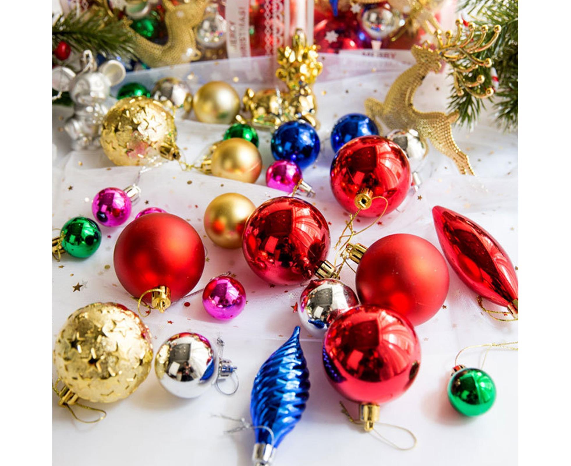 30Pcs Xmas Tree Balls Party Supplies-Multicolor — image 3