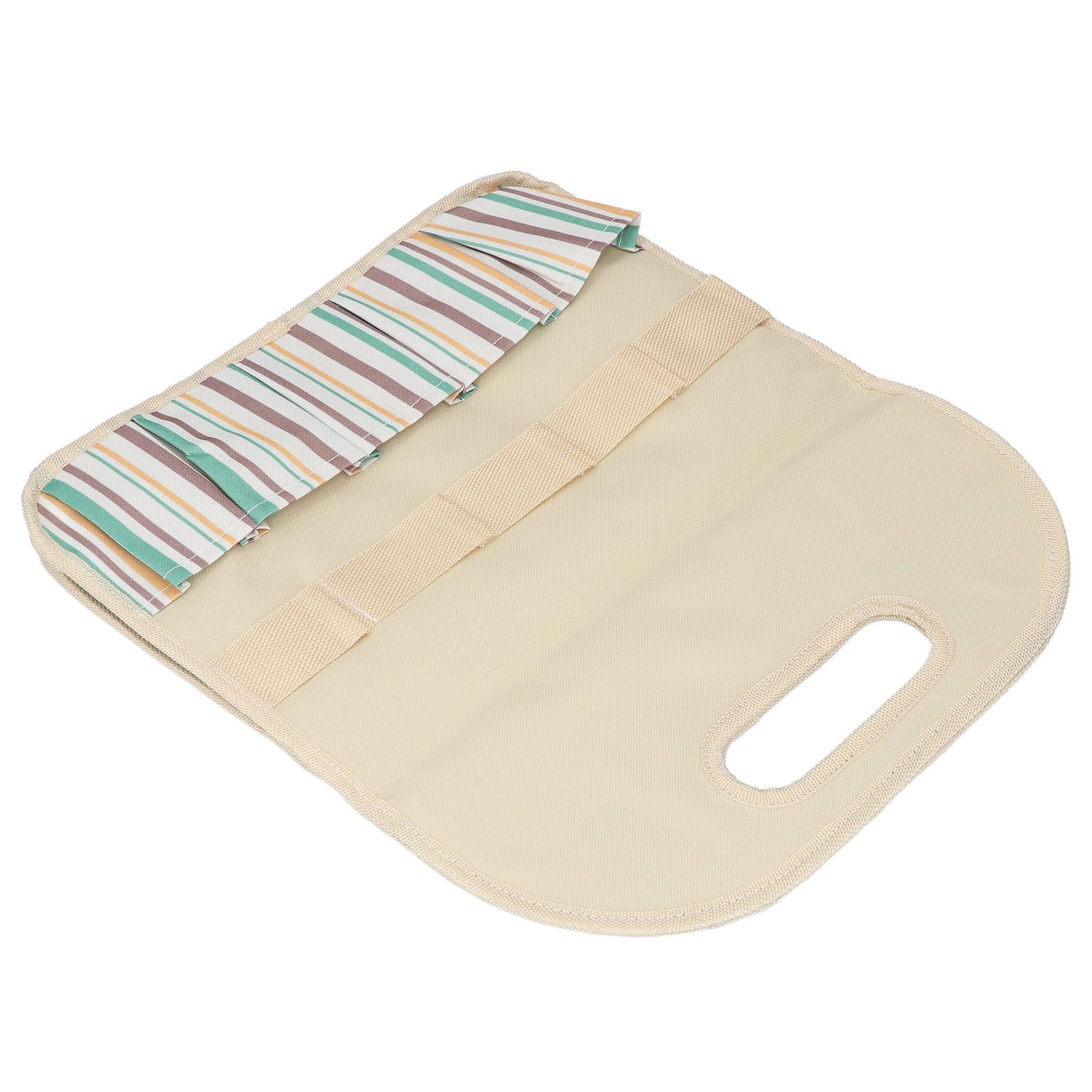 Garden Tool Bag Garden Tote Storage Bag with Multi Pockets Home Organizer for Indoor and Outdoor GardeningKhaki Stripe Stitching โ image 4