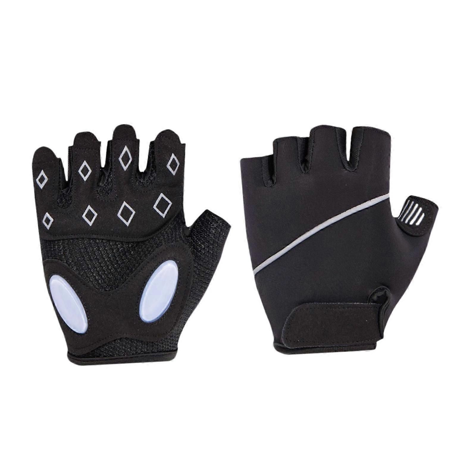 Breathable Fingerless Workout Gloves with Silicone Palm Protection - Anti-Slip Gym Gloves for Men & Women, Weightlifting & Cross Training - P โ image 4